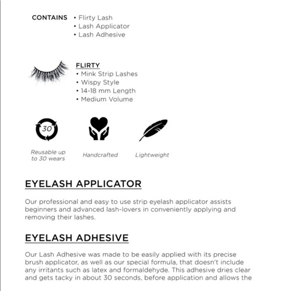 Lavaa Beauty Flirty Lash Set Exclusive 3D Mink Eyelashes Up to 30 Uses Brand New - Picture 2 of 5